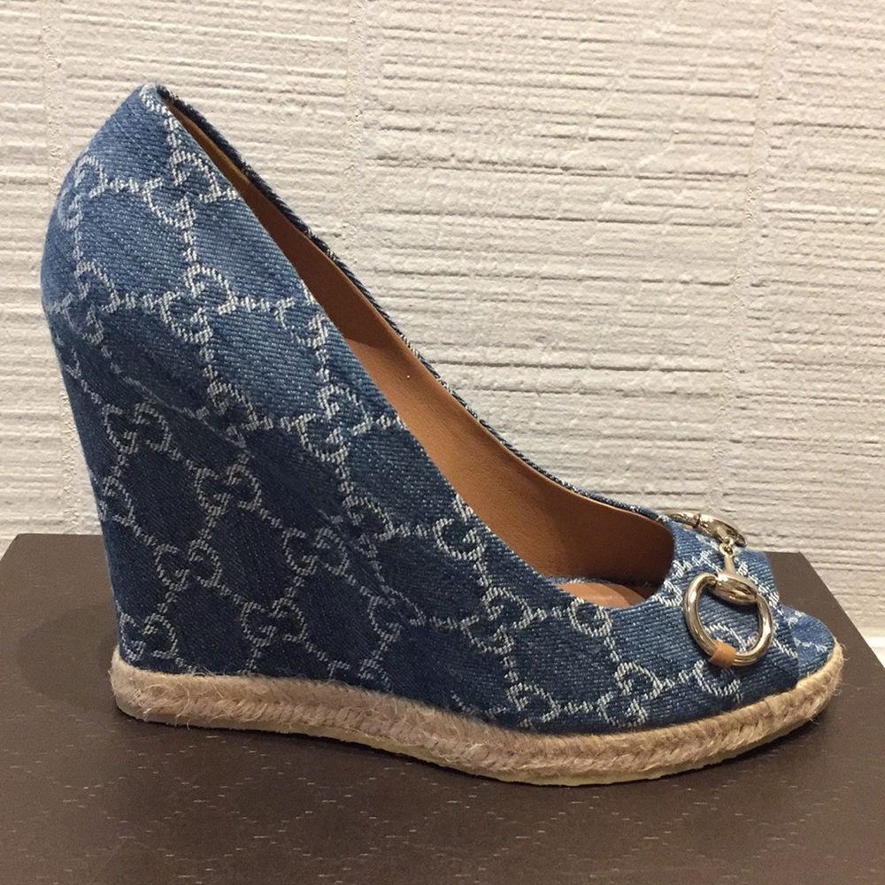 Gucci Denim Wedge